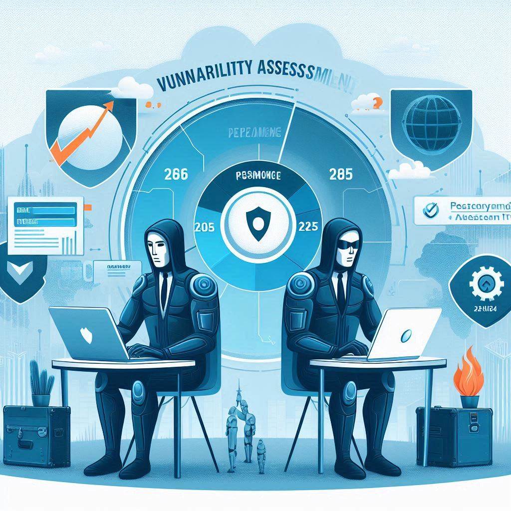 Infografica che confronta il Vulnerability Assessment con il Penetration Testing nel 2025
